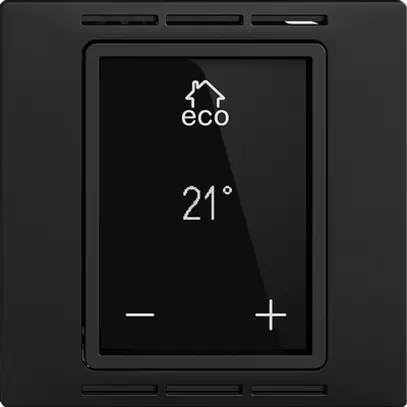 Termostato ambiente EDIZIOdue F nero, con display, riscald.pavim. 