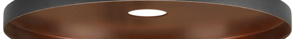 Abat-jour SLV LALU PLATE acier Ø220×15mm noir bronze à teinte unie 
