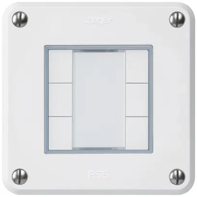 Poussoir ENC robusto C KNX 6× s/e-link blanc 