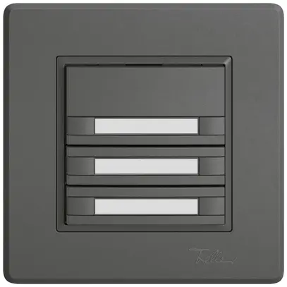 Poussoir universel ENC EDIZIO.liv UNI SNAPFIX® s.LED 3× comm.2T étiqu.grf 