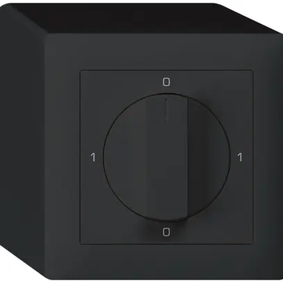 Interruttore rotativo AP kallysto 3/1L nero con manopola 