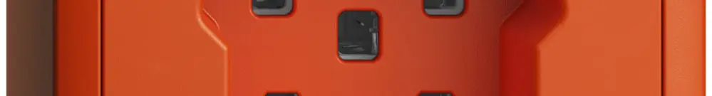 Prise AP EDIZIOdue T25 16A orange, avec bornes enf. 