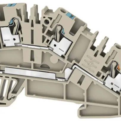 Morsetto d'installazione Weidmüller AITB 2.5 BB N-L PUSH IN 2 piani 
