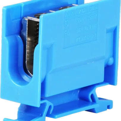 Morsetto di derivazione Woertz 16…35mm² 125A 750V vite 2×1 guida DIN 35mm bl 
