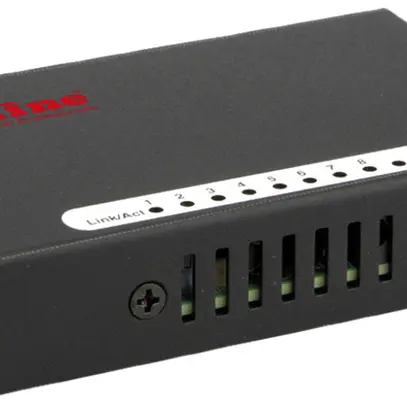 Switch ROLINE, 8-port 10/100/1000Mbit/s, auto-negotiation, full-duplex 