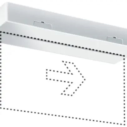 Lampada di emergenza ESYLUX SLX 24 LEDi Display 3h, bianco 