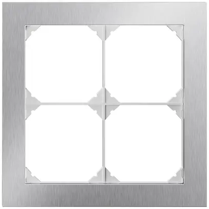 UP-Abdeckrahmen EDIZIO.liv prestige SNAPFIX® 2×2 154×154mm Cr-geschl 