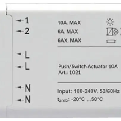 Attuatore-commutatore DOTLUX Casambi 100…240V 2300W IP40 bianco 
