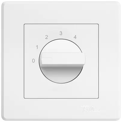 Interruttore rotativo INC EDIZIO.liv manig.4 liv.1P 0-1-2-3-4 p=50mm bi 
