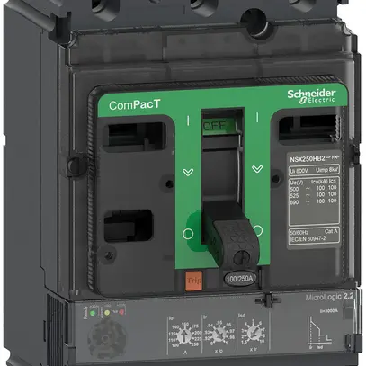 Disgiuntore di potenza ComPacT NSX250F con MicroLogic2.2 3P3d 57…160A 36kA 
