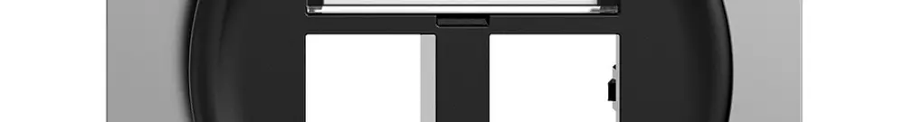 Kit montaggio ENC Sdue QM, uscita dritta 2×RJ45 freenet nero 