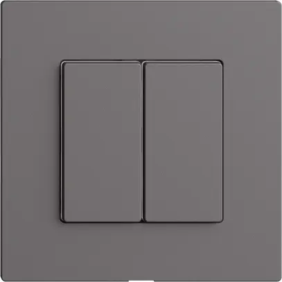 Interruttore 2K/2T Edue Wiser grigio scuro 