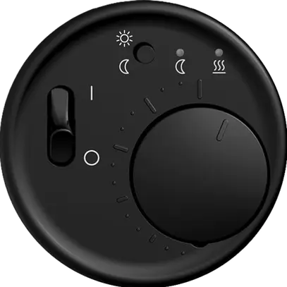 Termostato ambiente INC STANDARDdue nero con sonda e orologio 