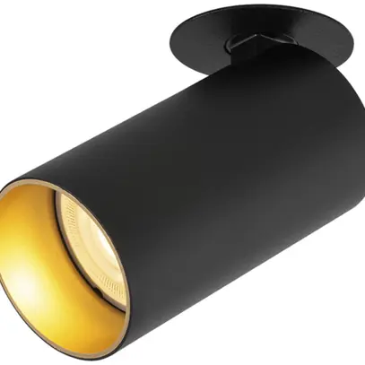 Spot SLV KAMI GU10 1×0…10W Ø55×125mm noir/or 