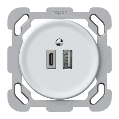 Prise de charge USB ENC origin 1×USB-A 1×USB-C 3000mA 5V blanc 