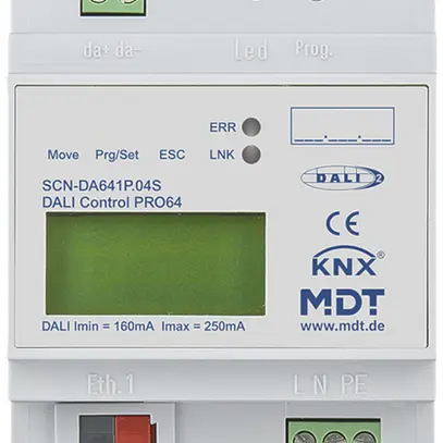Gateway KNX/DALI AMD MDT SCN-DA641P.04S 1-can 64UM/canale 110…240VUC 4UM 