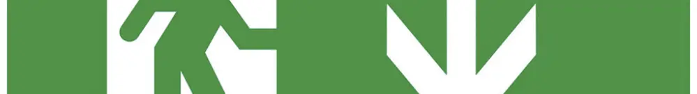 Pittogramma DOTLUX EXITmulti 1×freccia uscita verso il basso 