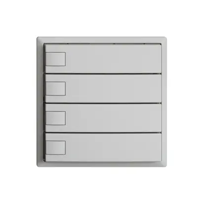 UP-Universaltaster 4×1T Schraubklemme EDIZIOdue hellgrau, ohne LED 