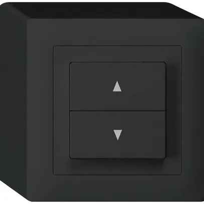 Pulsante per tapparelle AP kallysto 2 tasti di comando nero mors.innesto 