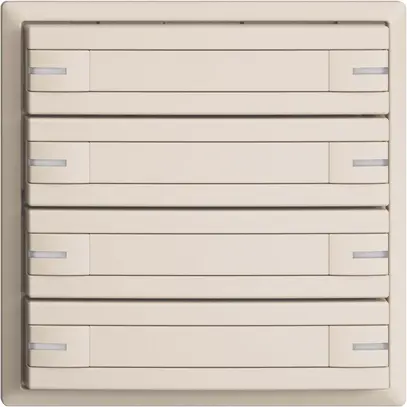 Poussoir ENC KNX 8× EDIZIOdue crema RGB avec LED avec insert papier 