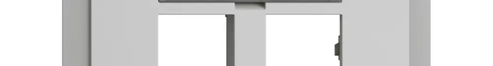 Kit de montage INC EDIZIOdue sortie droite, pour 2×RJ45 freenet, gris clair 