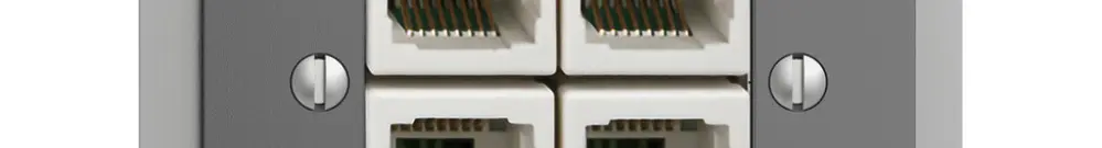 Presa INS 4×RJ45/u 4P sep.EDIZIOdue grigio scuro ITplus 