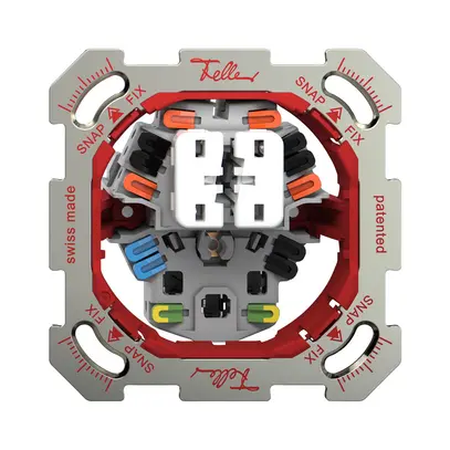 Combinazione INC Feller SNAPFIX® AR+schema 3+T23 