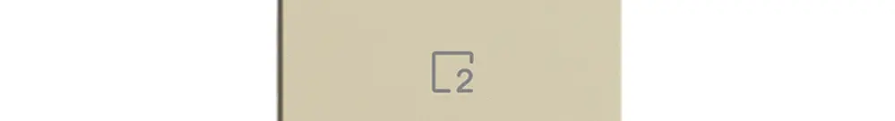 Pulsante 1/2 INC vert. Edue Wiser simbolo scena 2 vanille 