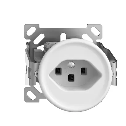 Presa AP STANDARDdue T23 bianco senza cappa 
