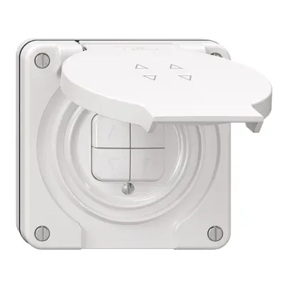 Interrupteur pour stores NUP NEVO, 2-canal, profondeur 18 mm, 87×87 mm, blanc 