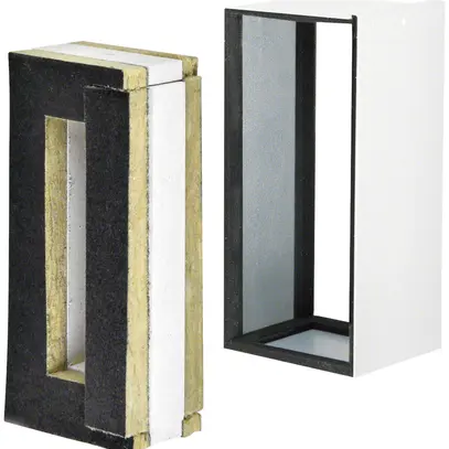Pezzo di raccordo tehalit FWK 90 E60/30 50×210mm, bianco traffico 