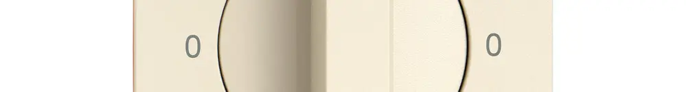 Montageset EDIZIO.liv SNAPFIX® f.Drehschalter m.Griff 0-Giorno-0-Notte cr 