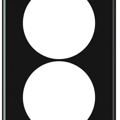 Plaque de recouvrement ENC origin 2×1 Ø58mm 92×152mm noir 