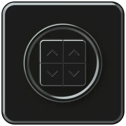 Poussoir stores ENC origin 2P 4×touches 92×92mm noir 