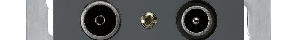 UP-Antennendose kallysto R/TV 23dB Durchgangsdose anthrazit Befestigungsplatte 