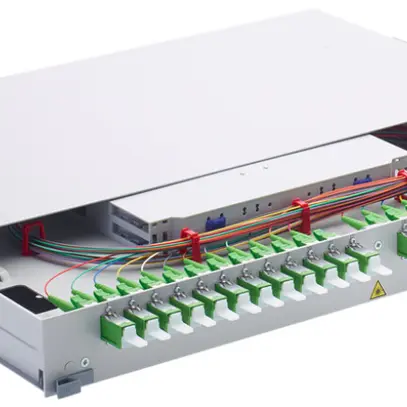 Panneau de distribution 19" FO UniRack2 1UH 12×E-2000 G.652.D 