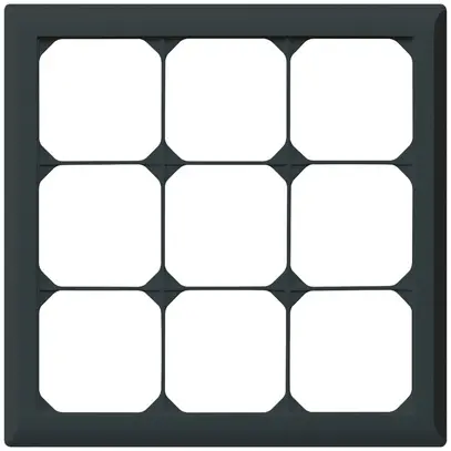 Telaio di copertura INC kallysto.line 3×3 nero 212×212mm 