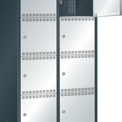 Armoire de charge batterie avec casiers (L×P×H) 810×580×1790 mm 2×4 casiers 