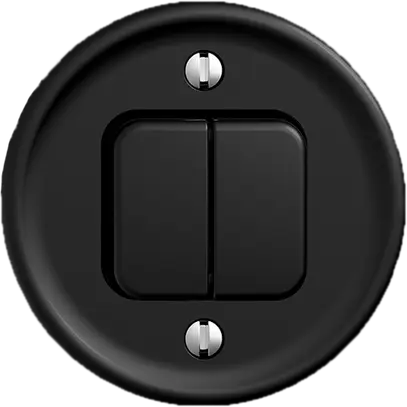 Interrupteur ENC STANDARDdue 1/3+3/1L noir 