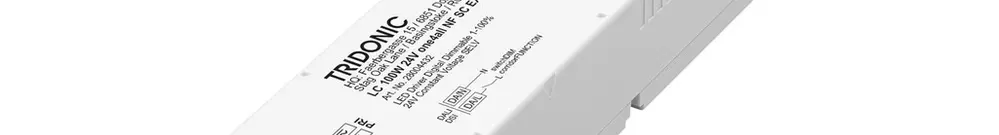 Alimentation LED Tridonic LC 10…100W 24V DALI DSI IP20 295×43×30mm 