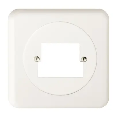Kit frontal ENC 2×TT/2×RJ45 blanc FH ITplus 