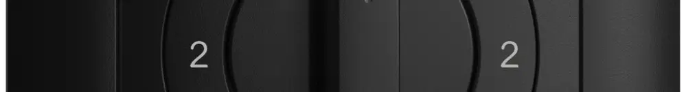 Kit frontale EDIZIOdue 2-1-2-1 88×88mm nero per interruttore rotativo 