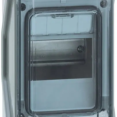 Tableau de distribution AP IP65 PLEXO3, 1 rangée×4UM +1, gris/transparent 