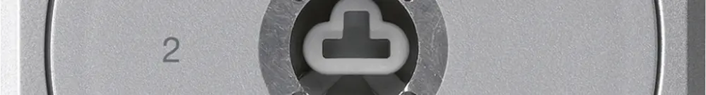 UP-Schlüsselschalter robusto ohne Klappdeckel ohne Zylinder 5/1P aluminium Kombi 