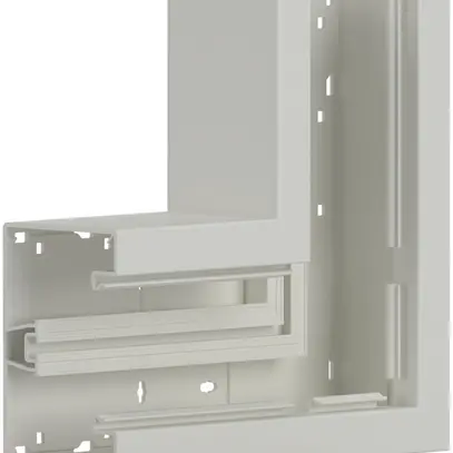 Angle plat tehalit BR 85×130mm, couvercle 80mm, blanc trafic 