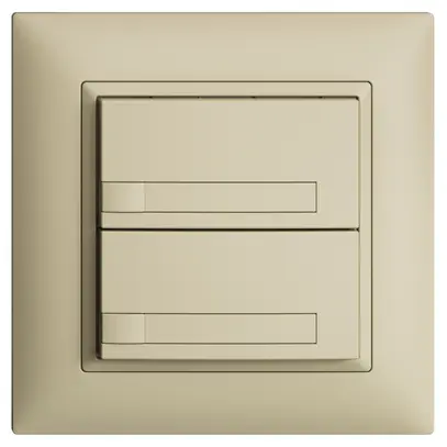 Pulsante KNX RGB INC EDUE FMI, 250mW, s.LED, c.carta, 2×pulsante, 1×tasto, van 