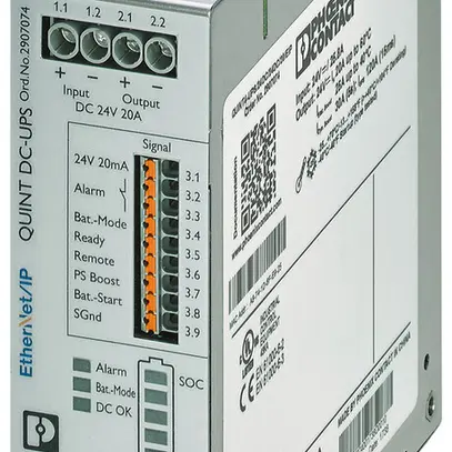 Impianto UPS PX QUINT4-UPS/24DC/24DC/20/EIP Modbus IN 24VDC OUT 24VDC/20A 
