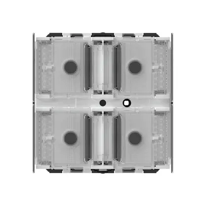 Pulsante KNX Hager 4×tasti 4×punti azionamento LED grigio 