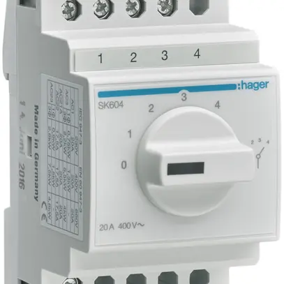 Interruttore a AMD Hager 20A 400V 0 chiusura 0 apertura 0 invertitore 3UM 