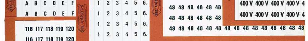 Carte de marquage SES U blanc/noir 